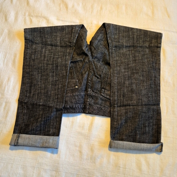 Michael Kors women's size 12 black heather raw edge jeans have stretch, VGUC - Picture 4 of 8